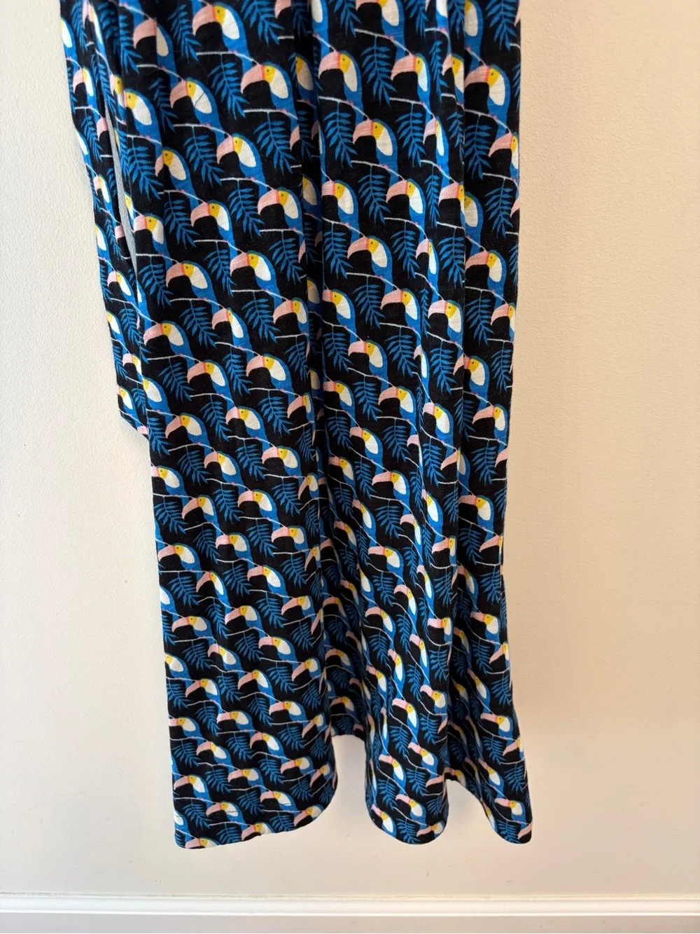 BODEN Thomasina Tie Waist Midi Shirt Dress Toucan Print Women's Size 4R Cotton - Picture 11 of 12